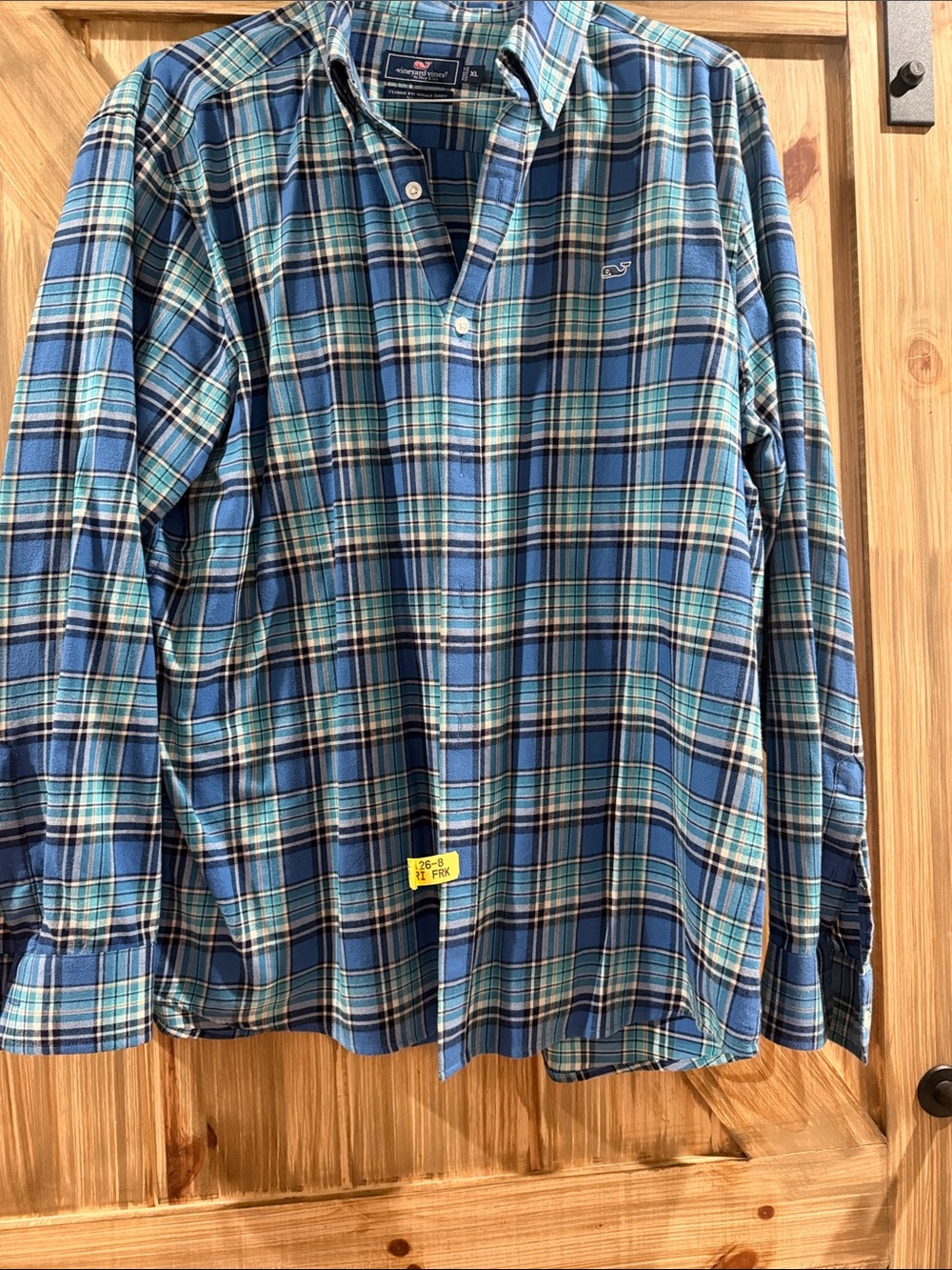 Vineyard Vines Blue & Teal Plaid Button-Down Shirt